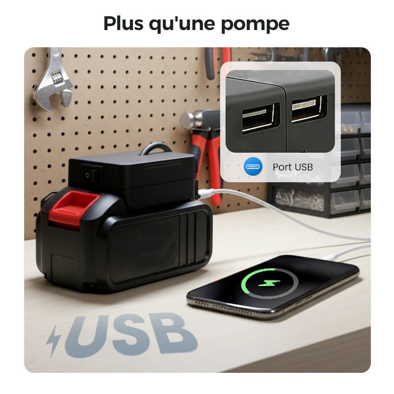 🔈🔈51 % DE RÉDUCTION ! 🔋✨ Ensemble Pompe à Huile et Eau Haute Puissance – Performances Élevées, Portable & Multifonctionnelle 💪