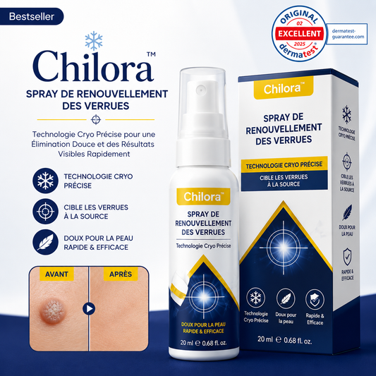 Chillora™ Spray de Renouvellement des Verrues | Technologie Cryo Précise pour une Élimination Douce et des Résultats Visibles Rapidement