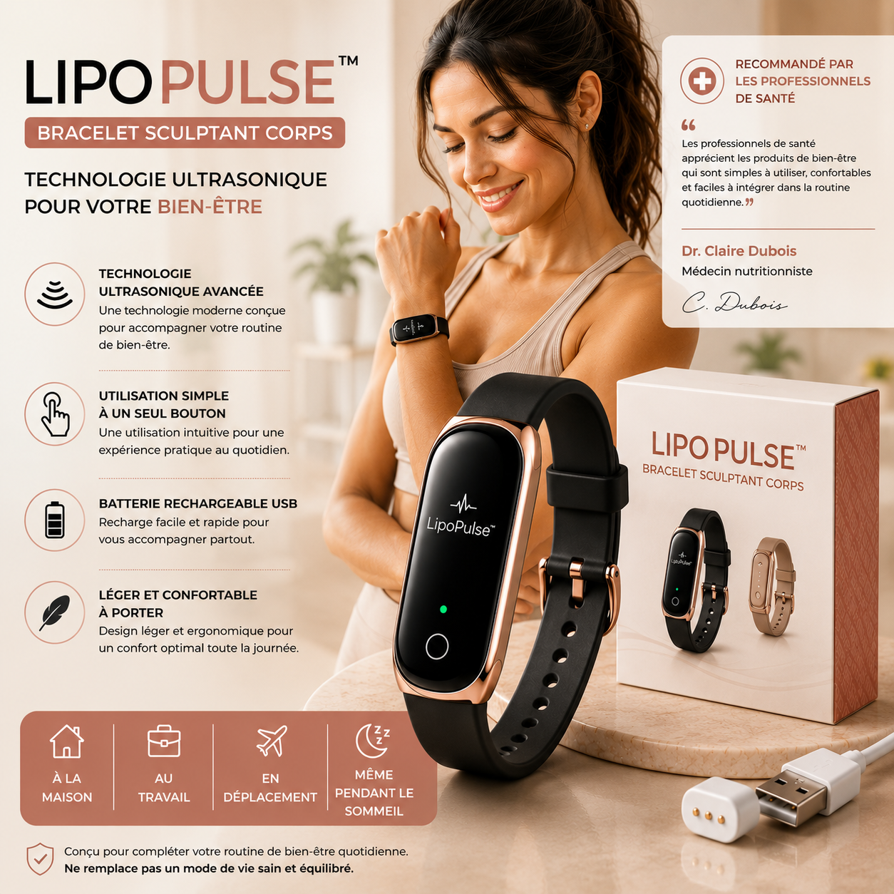 LipoPulse™ Body Sculpt Bracelet | Innovative Ultrasonic Wellness Device
