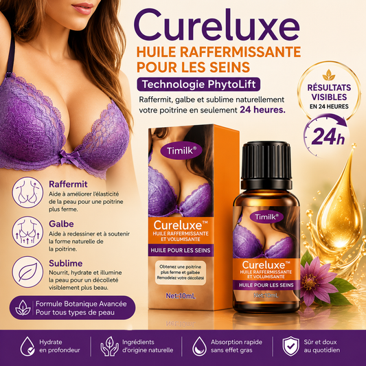 CurveLuxe™ Huile Raffermissante pour les Seins | Technologie PhytoLift pour une poitrine plus ferme, galbée et sublimée en seulement 24 heures.
