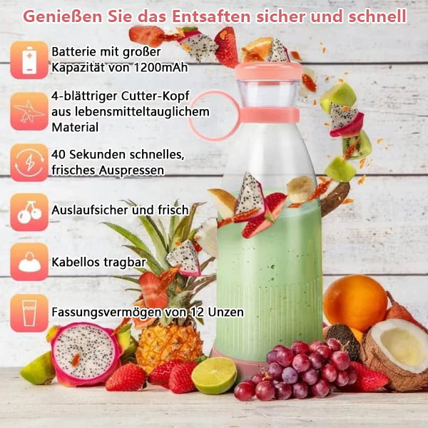 🎄 Offres Spéciales pour Noël 🎄 Extracteur de Jus Portable Best-Seller | 🌟 Savourez du jus frais à tout moment, partout !