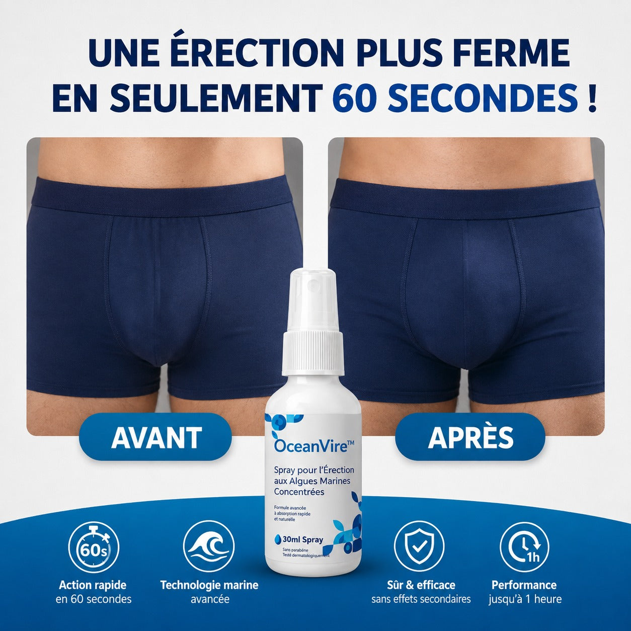 OceanVire™ spray pour l'érection | Technologie Marine à Action Rapide | Érection en 60 Secondes & Performance Jusqu’à 1 Heure