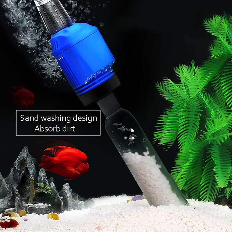 Changeur d'eau et Nettoyeur de Filtre d'Aquarium à Aspiration Électrique 🐠🔧 - Facilitez l'Entretien de Votre Aquariophilie!