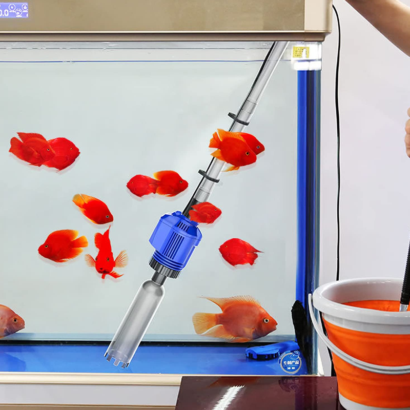 Changeur d'eau et Nettoyeur de Filtre d'Aquarium à Aspiration Électrique 🐠🔧 - Facilitez l'Entretien de Votre Aquariophilie!