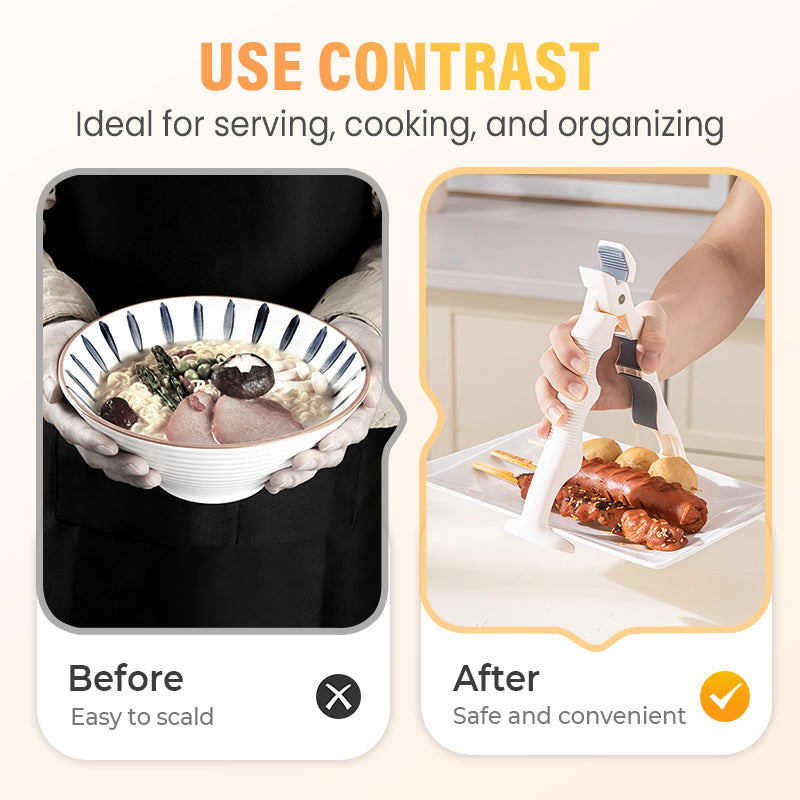📢50% DE RÉDUCTION✨Pince 3 en 1 pour bol et assiette en silicone