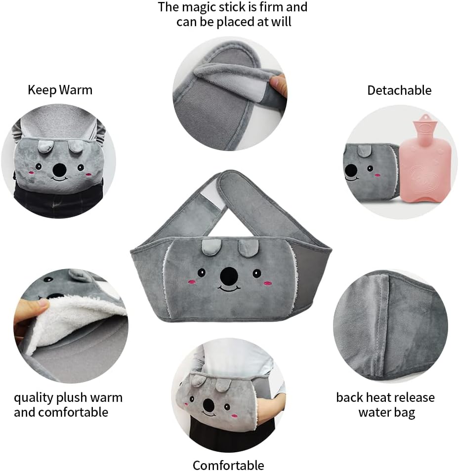 🎅 Vente de Noël - 50% de réduction 🔥 Ceinture en peluche avec bouillotte 🎁