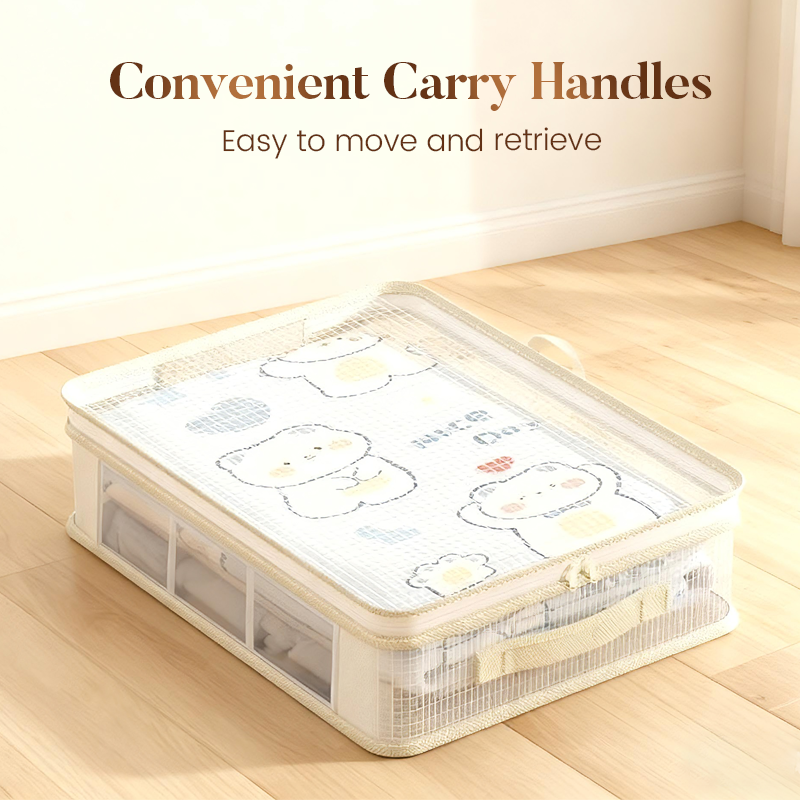 【Qualité Suprême】🌸 Sacs Transparents Renforcés – Poignées solides, protection anti-humidité, idéal pour couettes & vêtements !