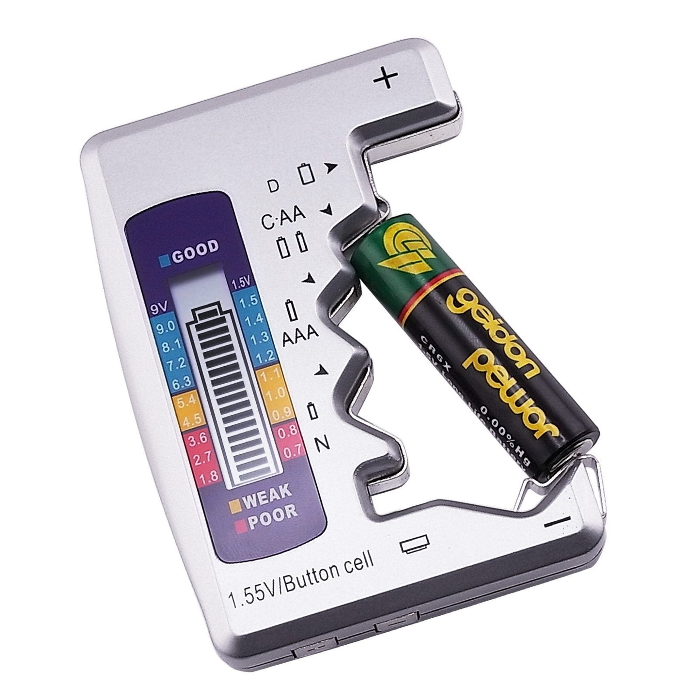 📢📢50% de réduction ! ✨ Testeur de Batteries Universel – Vérifie Piles AA, AAA, 9V, Bouton & Plus en 3 Secondes ! Compact, Précis, Sans Pile ! 🔋⏱️